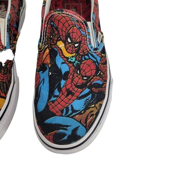 Vans X Marvel Spider Man Slip‎ On Sneakers Mens 6 Womens 7.5 Streetwear Skater - Picture 9 of 15